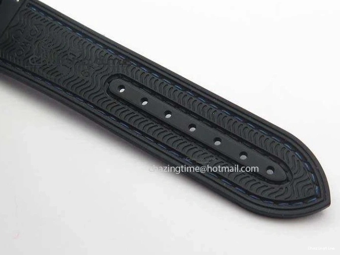 0428 Unique Planet Ocean 45mm Real Ceramic Blue BP-Maker Best Edition Black Dial On Nylon Rubber Strap A 8184